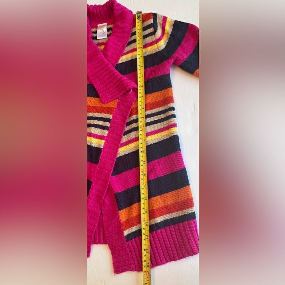 Gymboree Sweater Fashionable Fox Line Wrap Girls Sz M (7/8) Multicolor Stripes - Picture 5 of 8